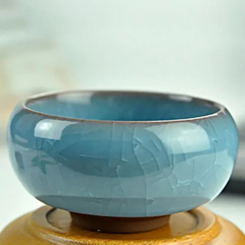 Handmade Ice Crack Ceramic Candlestick DIY Decorative Candle Holders for Home Party Wedding