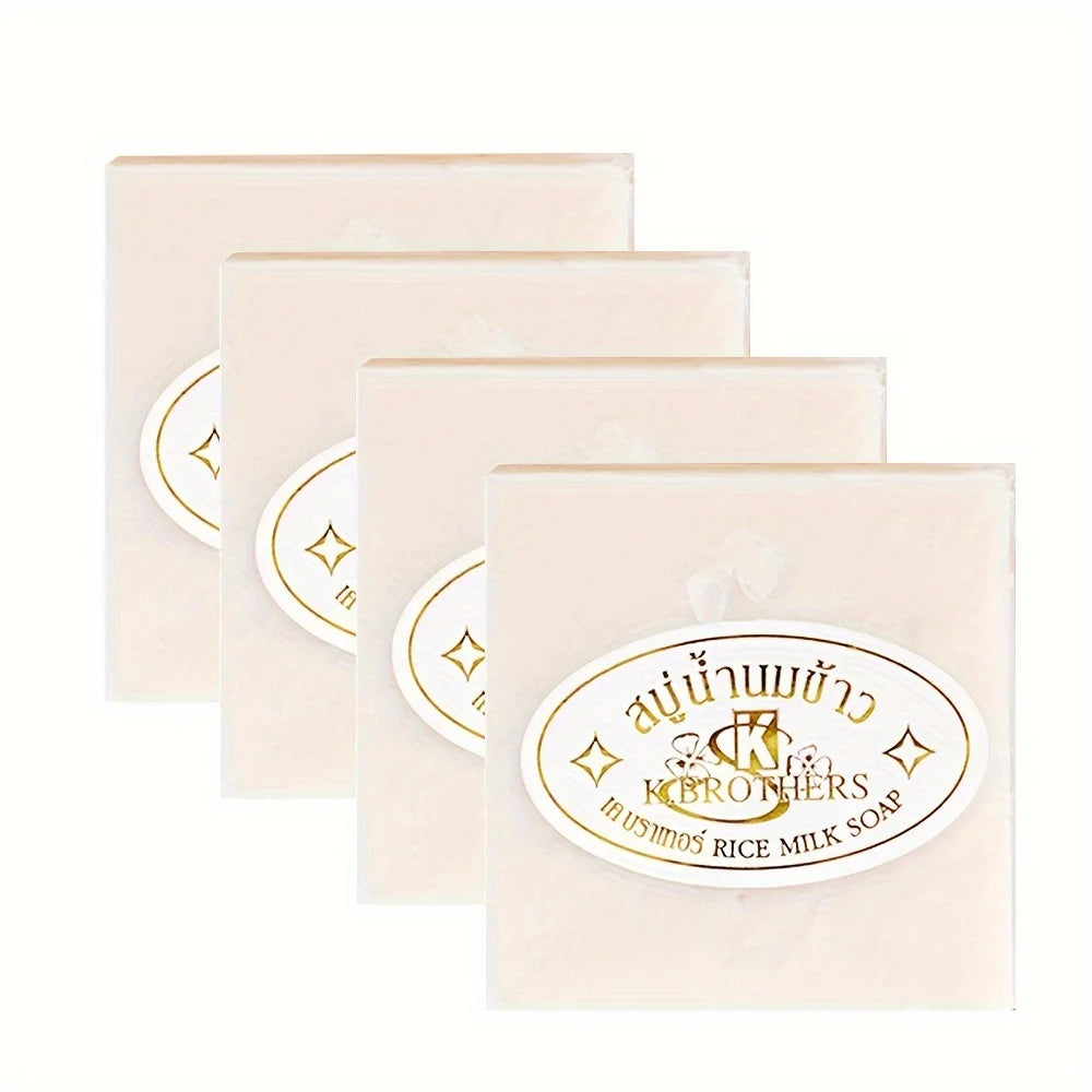 Original Milk Rice Soap Essential Oil Soap Bath Handmade Soap Deep Cleansing Skin 60g(2.12oz)-2 pcs