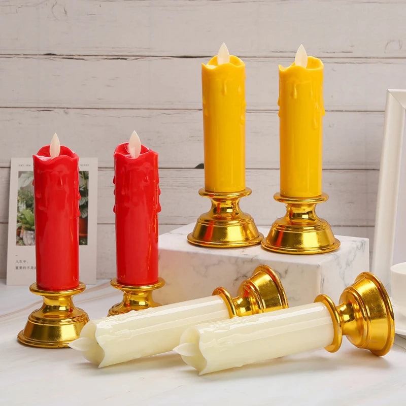 LED Candle Light With Flickering Flame USB Plug-In Electronic Candlelight Wedding Church Holiday Decoration Religious Activity