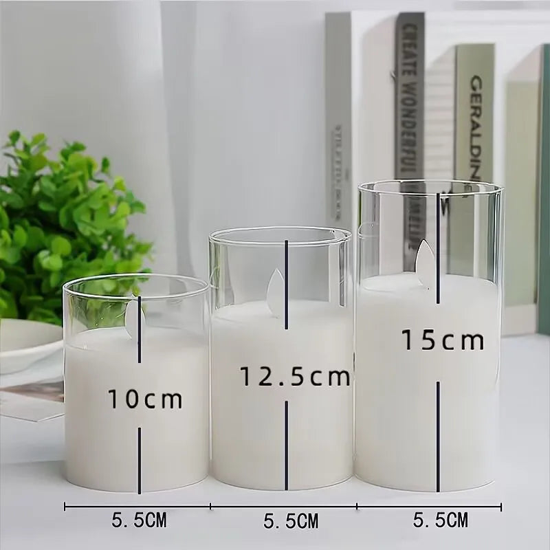 led rocking simulation glass electronic candle light Christmas wedding birthday romantic atmosphere candle decoration