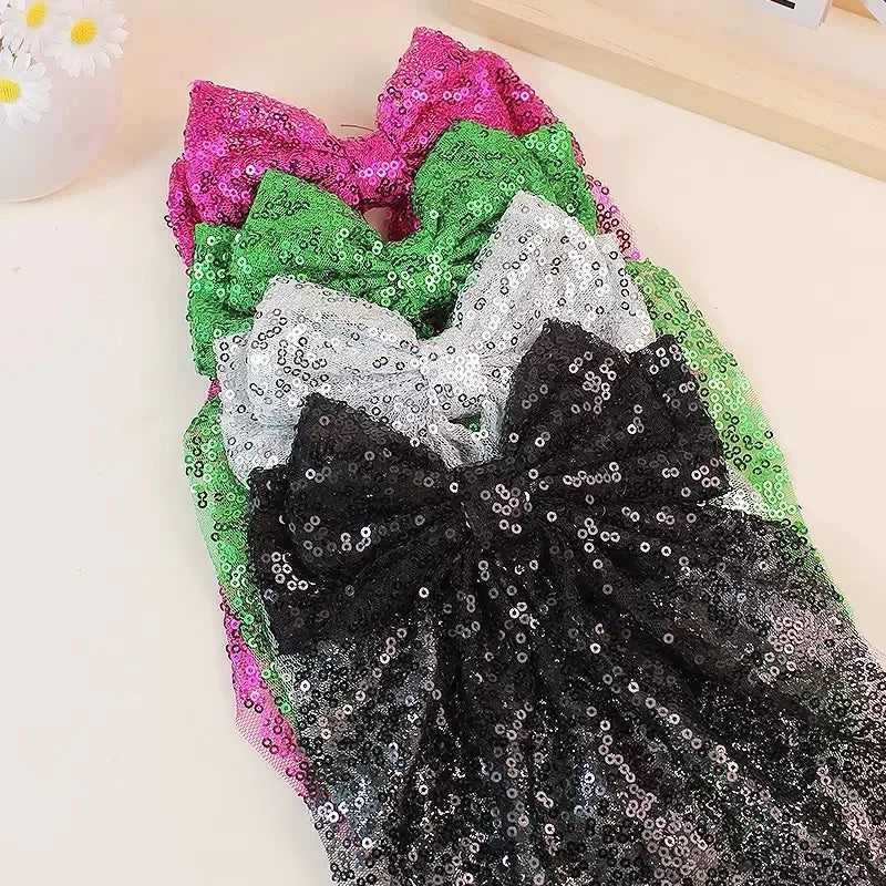 Sequined Double-Layer Mesh Bowknot Hairpin Cute Hair Accessories For Women