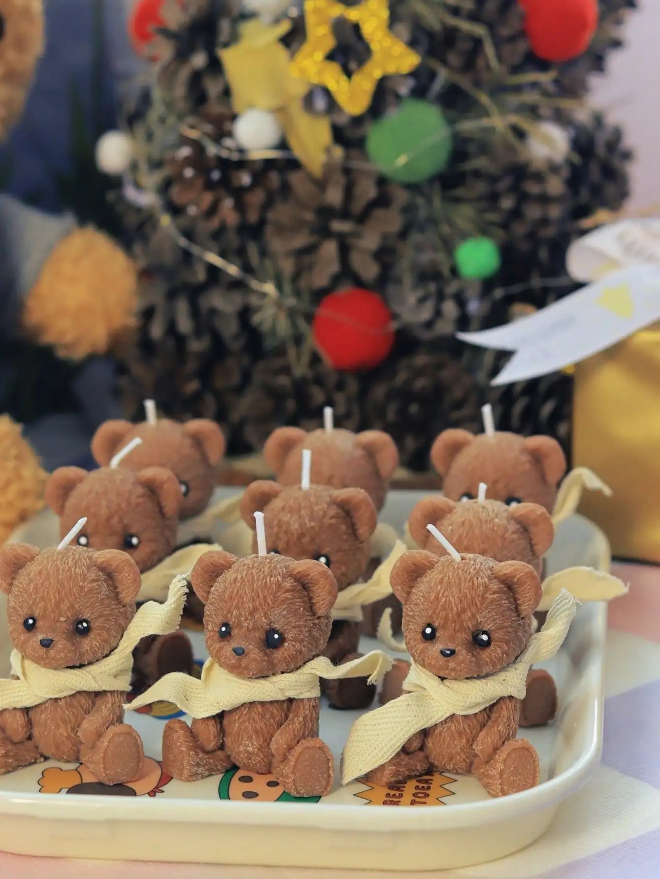 1/2pcs Scented Candle Simulation Teddy Bear Shape Fragrance Cute Souvenir Gift Atmosphere Creative Handmade High-end Bear Candle