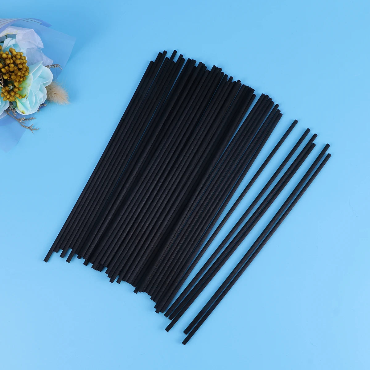50pcs Black Diffuser Sticks Natural Aroma Fiber Reed Efficiently Wicking Essential Oils Home Fragrance Decor diffuser reed