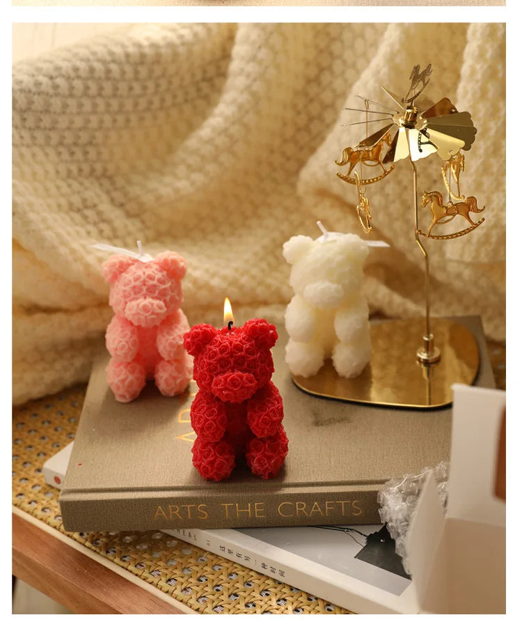 Rose Bear Home Fragrance Premium Atmosphere Birthday Gift Aromatherapy Candles
