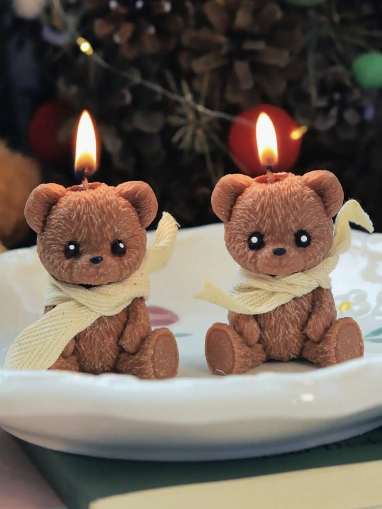 1/2pcs Scented Candle Simulation Teddy Bear Shape Fragrance Cute Souvenir Gift Atmosphere Creative Handmade High-end Bear Candle