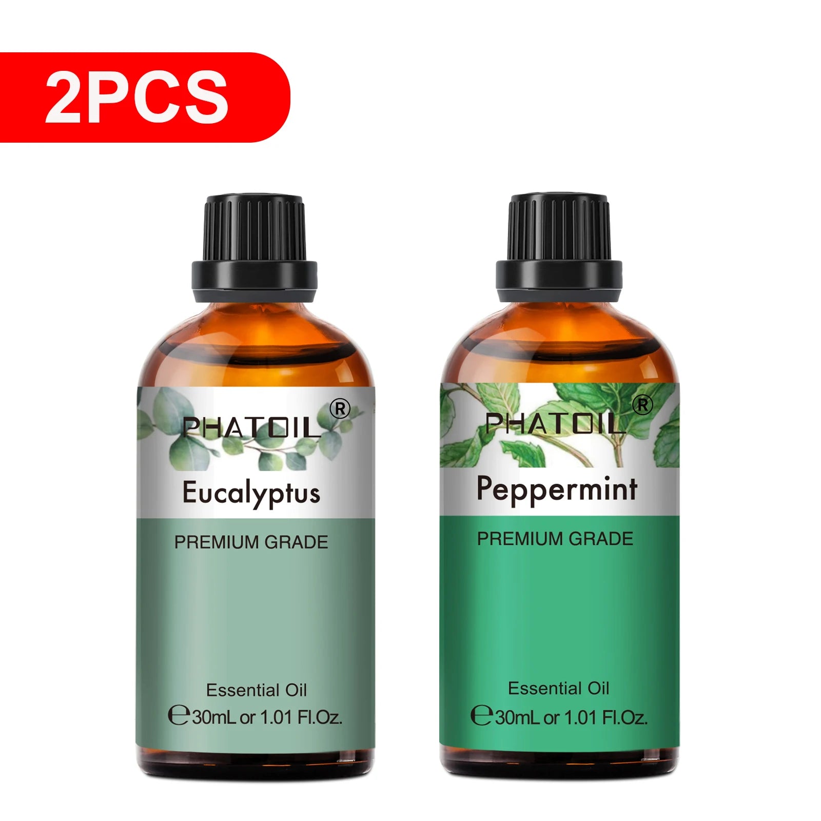 PHATOIL 30ml Lavender Lemon Eucalyptus Sandalwood Bergamot Aromatherapy Essential Oil For Diffuser,Candle Making,DIY Soap & Bomb