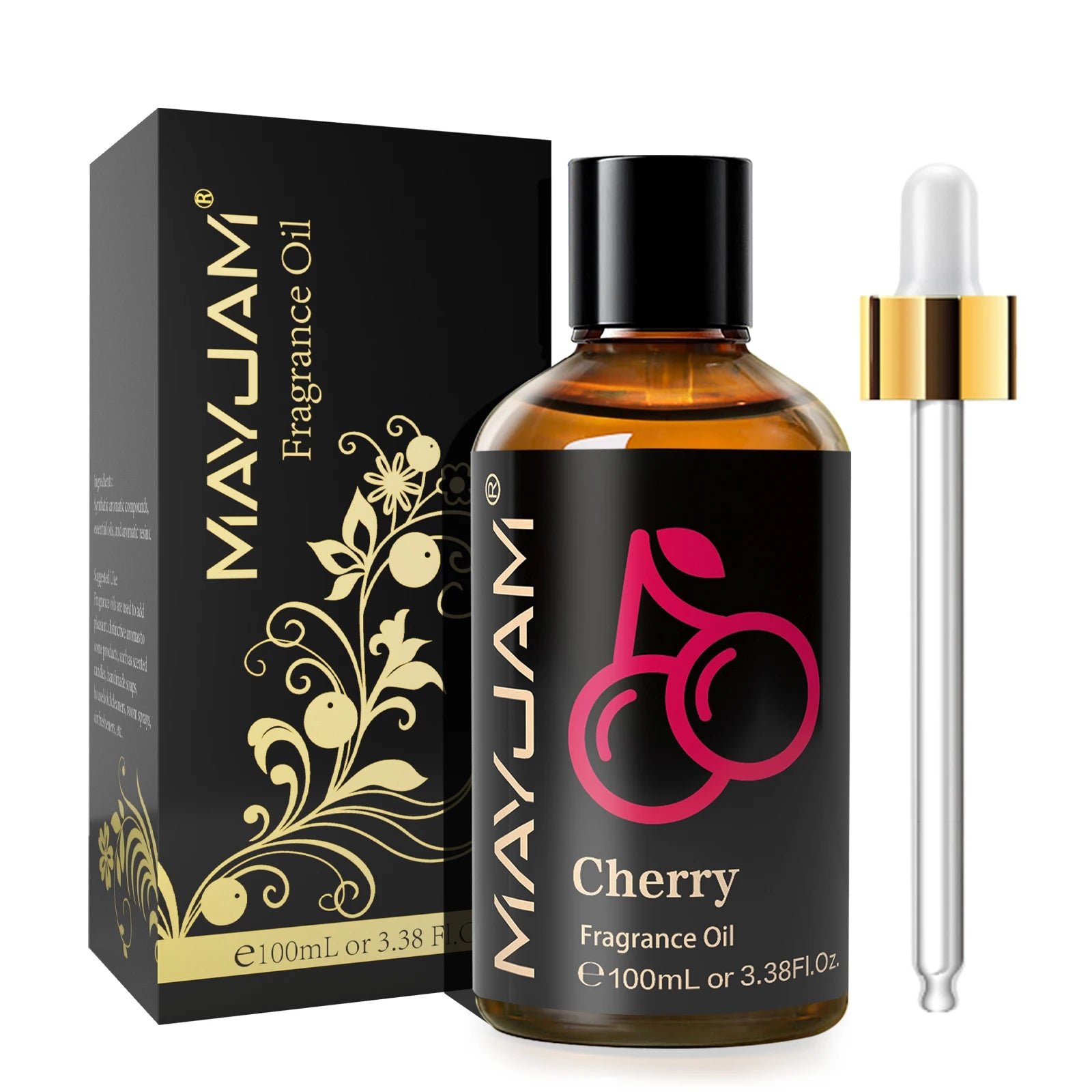 MAYJAM 100ml with Dropper Fruit Essential Oils Strawberry Watermelon Cherry Coconut Mango Fragrance Oil For Humidifier Diffuser