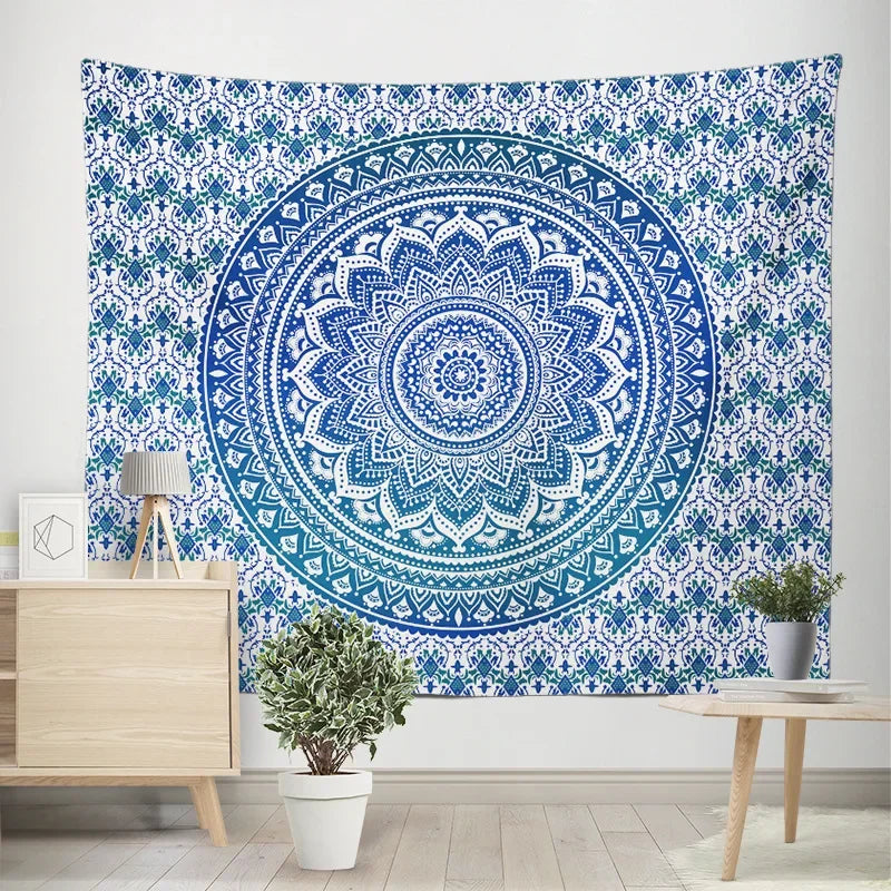 Home Decor Mandala Tapestry Boho Ethnic Bedside Scene Background Cloth Hanging Beach Towel