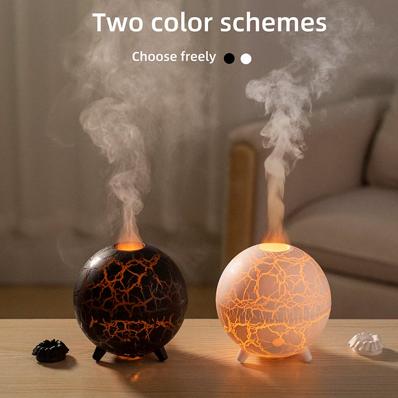 Flame Volcano Diffuser For Essential RGB Oils Table Lamp Night Lights Large Capacity Aromatherapy Air Humidifier Office Bedroom