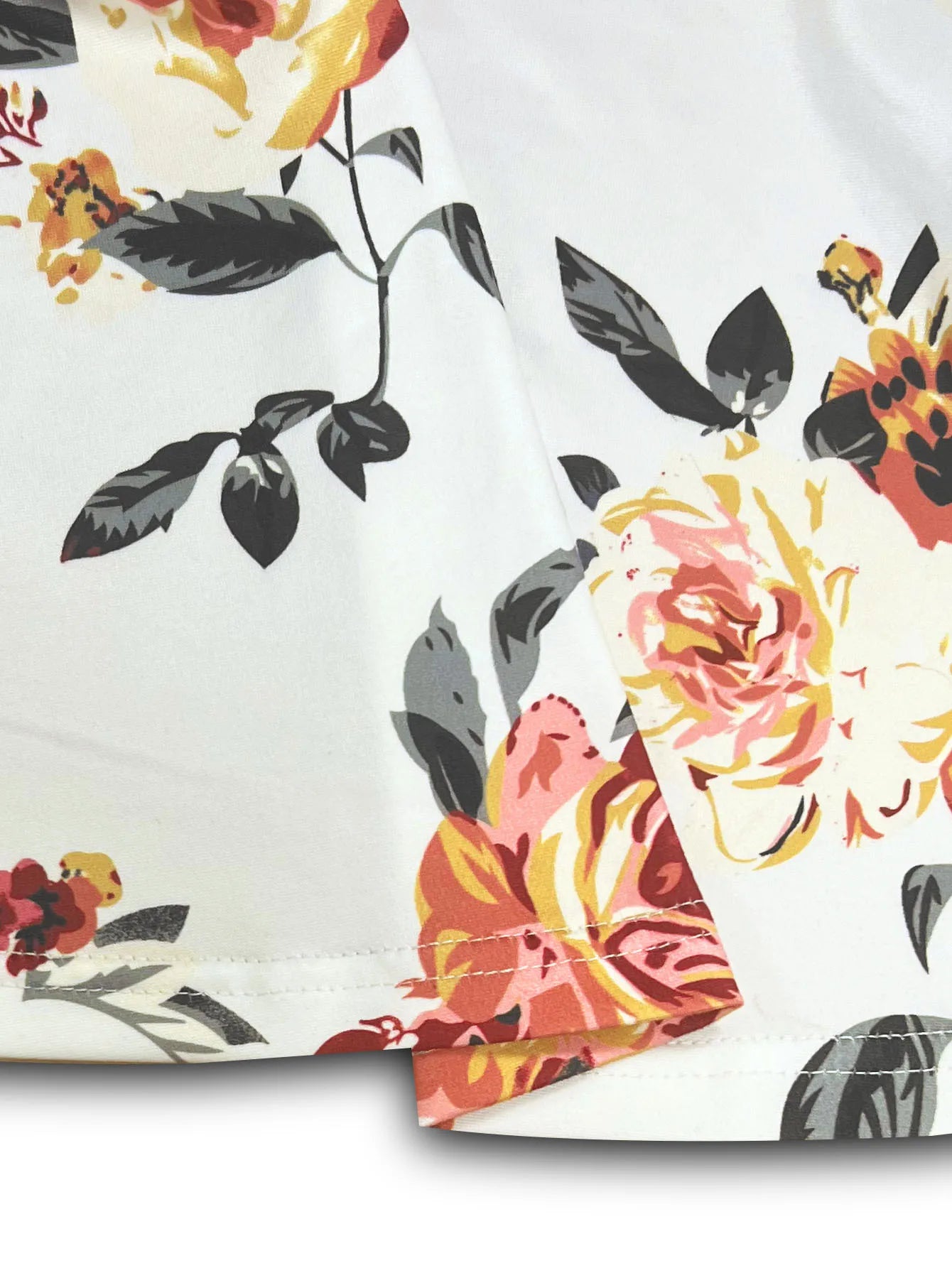 European and American cross-border floral print skirt women's summer high-waisted pleated sports skirt fake two short skirts