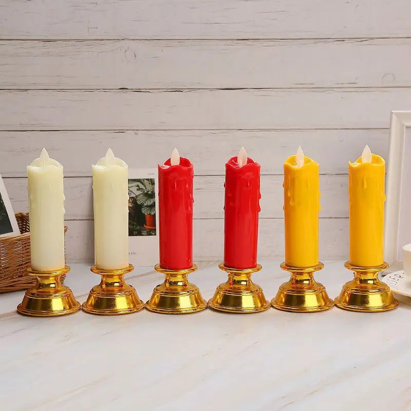 LED Candle Light With Flickering Flame USB Plug-In Electronic Candlelight Wedding Church Holiday Decoration Religious Activity
