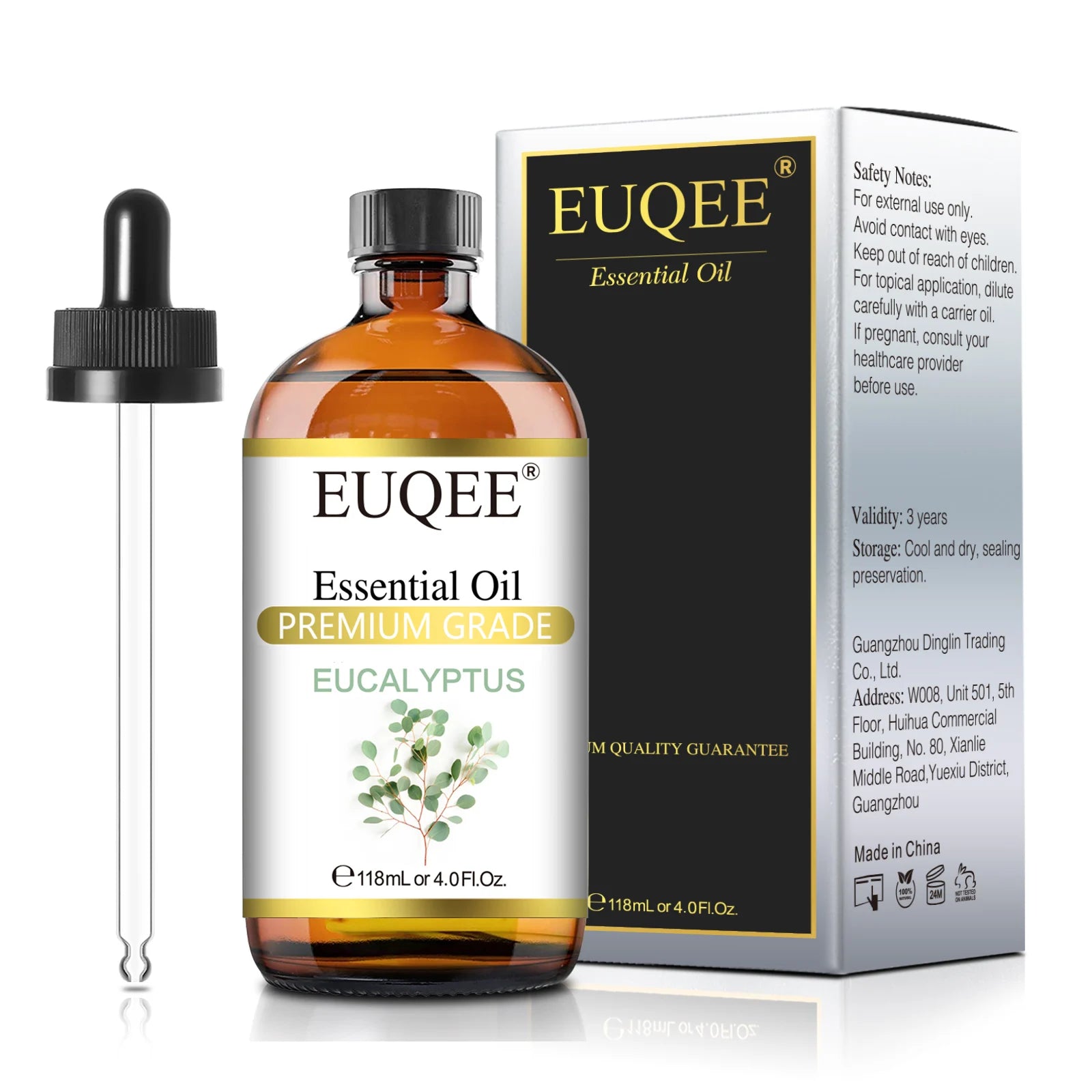 EUQEE 118ml Pure Essential Oil For Skin Peppermint Lavender Eucalyptus Vanilla Bergamot Aromatherapy Essential Oils For Diffuser