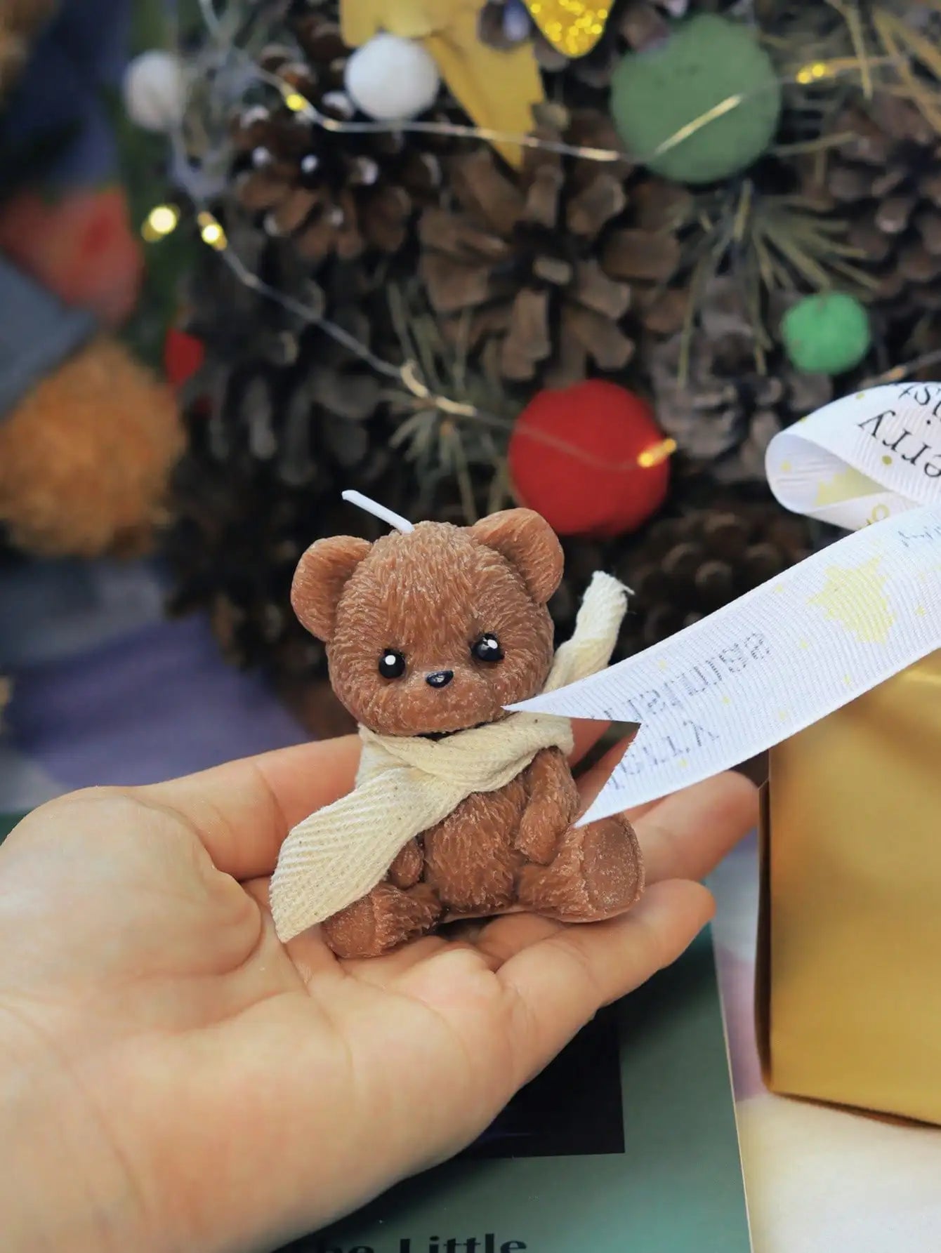 1/2pcs Scented Candle Simulation Teddy Bear Shape Fragrance Cute Souvenir Gift Atmosphere Creative Handmade High-end Bear Candle