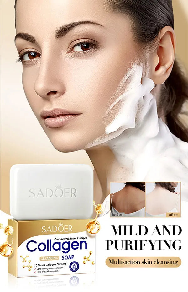 Collagen Gentle And Moisturizing Deep Cleansing Face And Bath Soap Long-Lasting Fragrance Handmade Soap