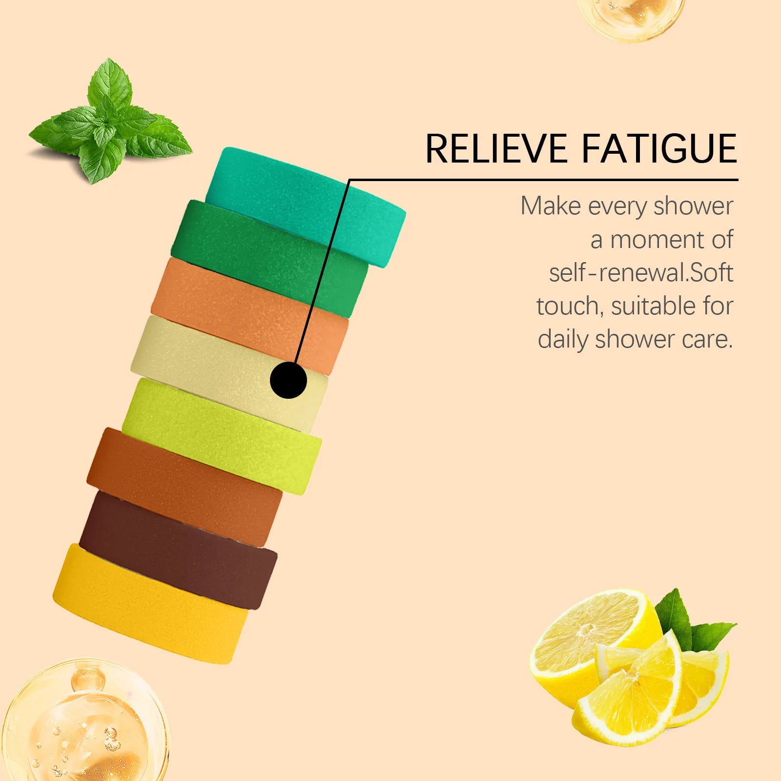 Aromatherapy Shower Tablets Refreshing Soothing Fatigue Stress Relief Assisting Sleep Deep Cleaning Moisturizing Shower Steamer