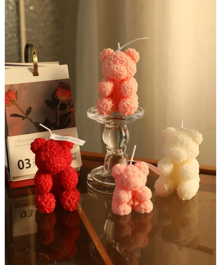 Rose Bear Home Fragrance Premium Atmosphere Birthday Gift Aromatherapy Candles