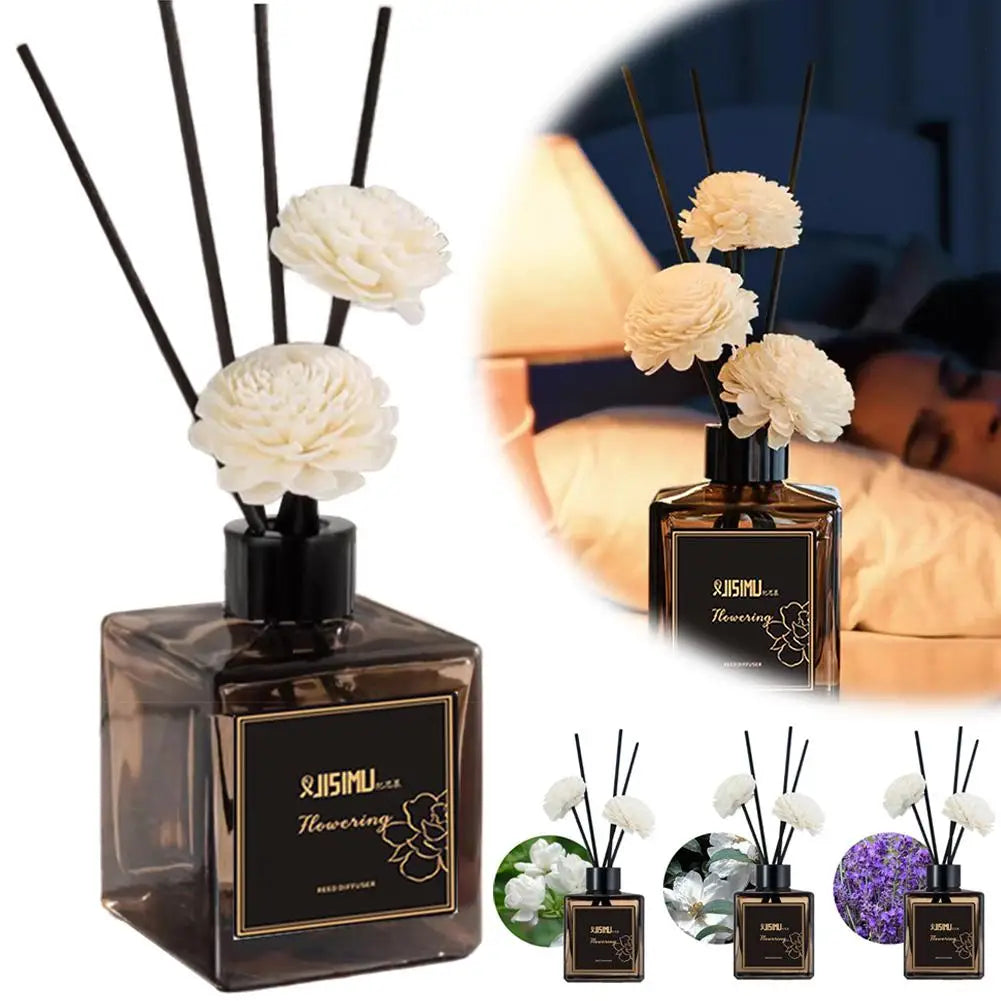 Reed Diffuser Set For Bathroom Air Fresheners,Jasmine Scented Oil Diffuser With Sticks,Aromatherapy Oil Reed Diffuser Home Decor