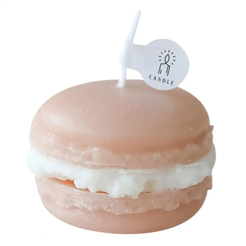 Decorative Scented Candle Nice-looking Bright Color Macaron Shape Aromatherapy Candles Shooting Props