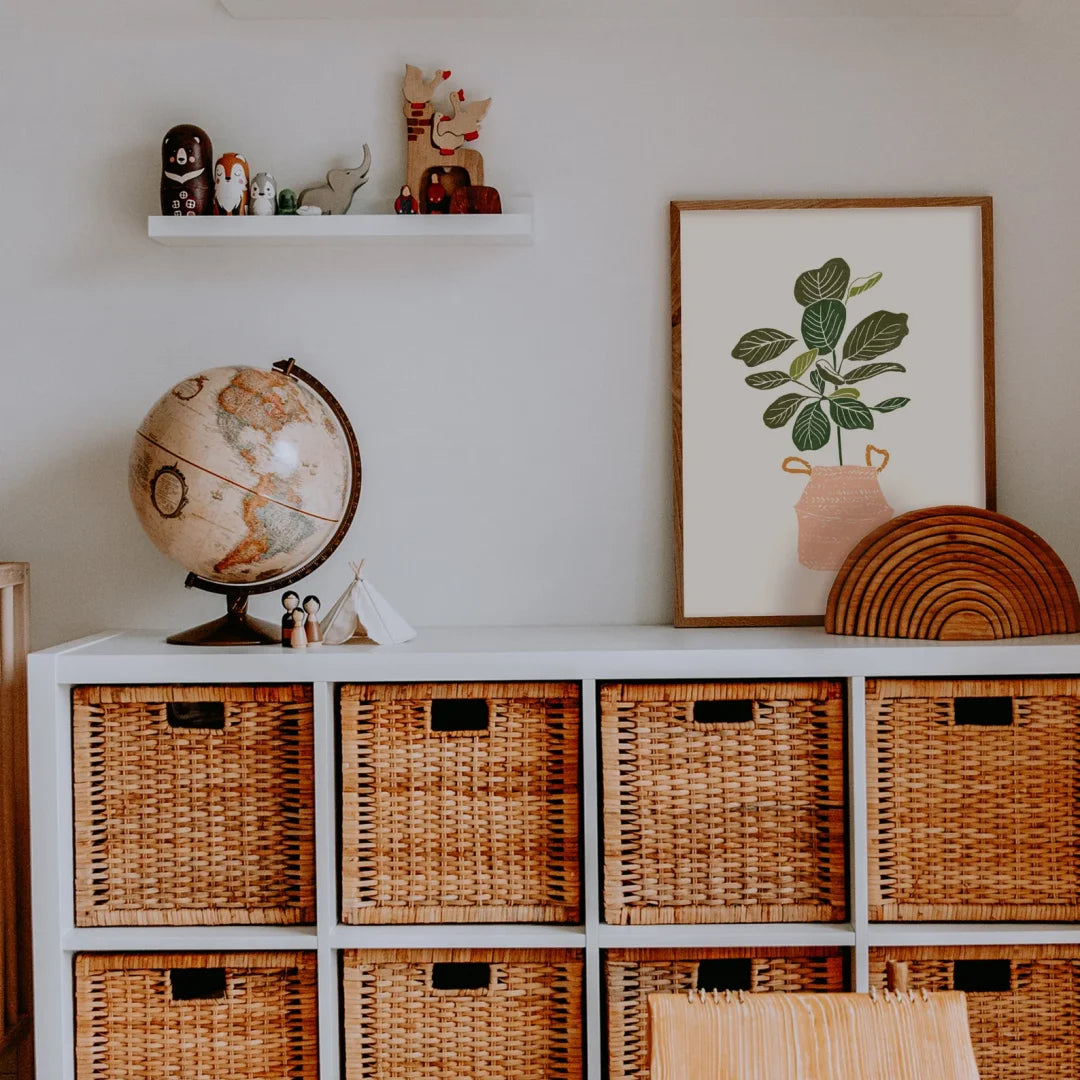 Boho Botanical Print, Fiddle Leaf Fig Printable Wall Art, Boho Prints, Nursery wall decor, House Plant Lover Wall Decor, Digital