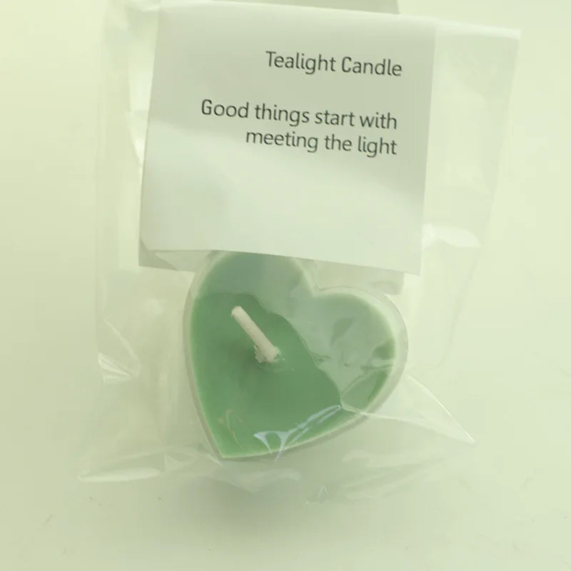Heart-shaped candle romantic Valentine's Day tea wax proposal pendulum small candle prop art scented candle