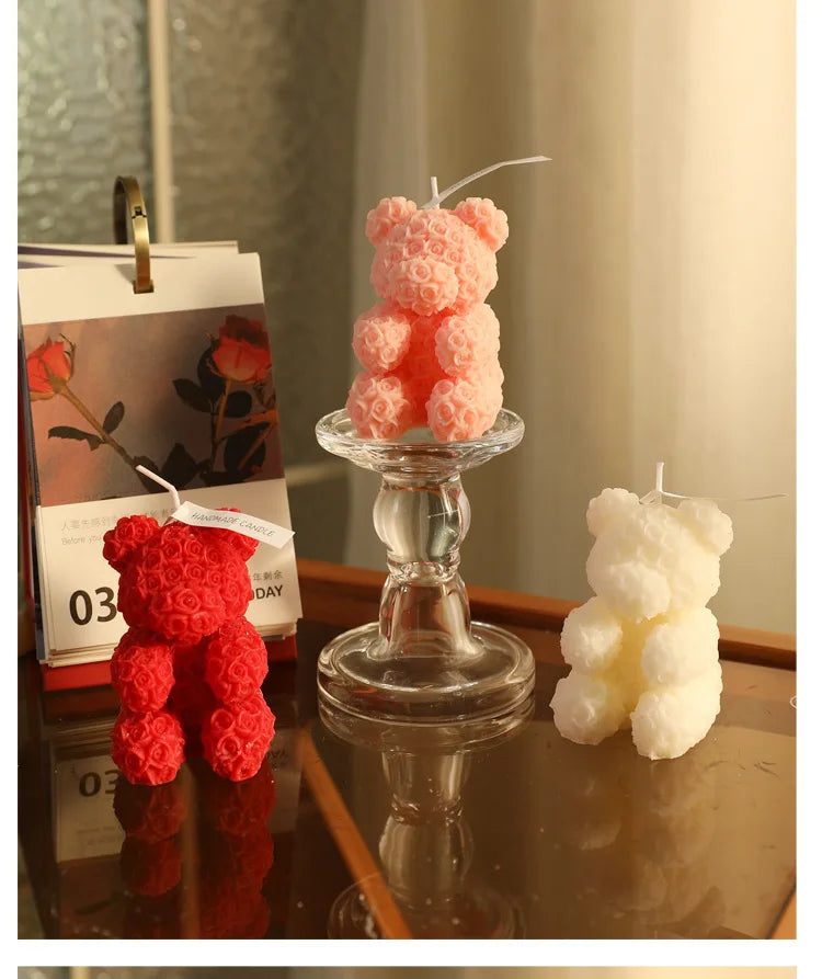 Rose Bear Home Fragrance Premium Atmosphere Birthday Gift Aromatherapy Candles