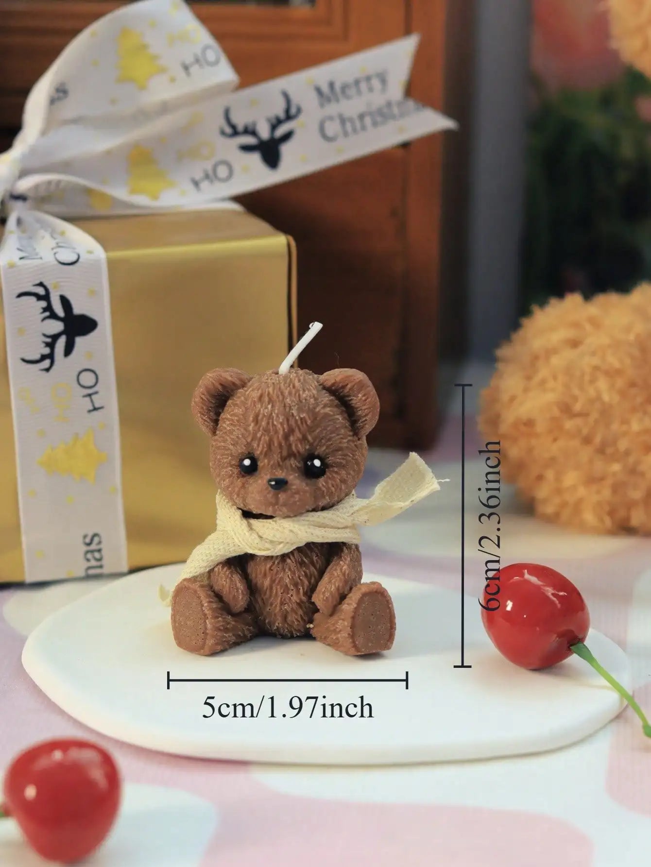 1/2pcs Scented Candle Simulation Teddy Bear Shape Fragrance Cute Souvenir Gift Atmosphere Creative Handmade High-end Bear Candle