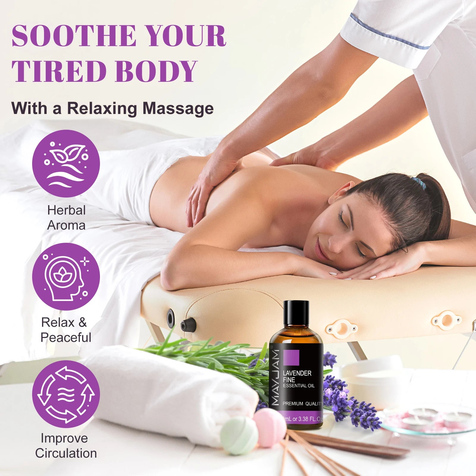 MAYJAM Aromatherapy Essential Oils May Chang Lavender Tea Tree Clove Bud Turmeric Pine Neddles 100ml Pure Essential Oil