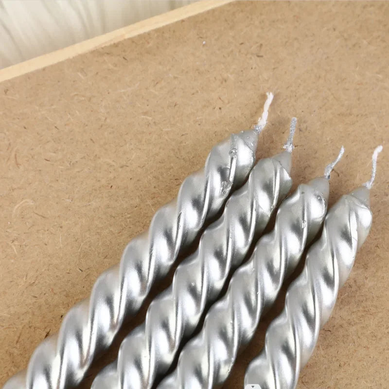 Boxed Western Restaurant Birthday Candle Long Taper Pole Candle Color Thread Romantic Wedding Event Candle