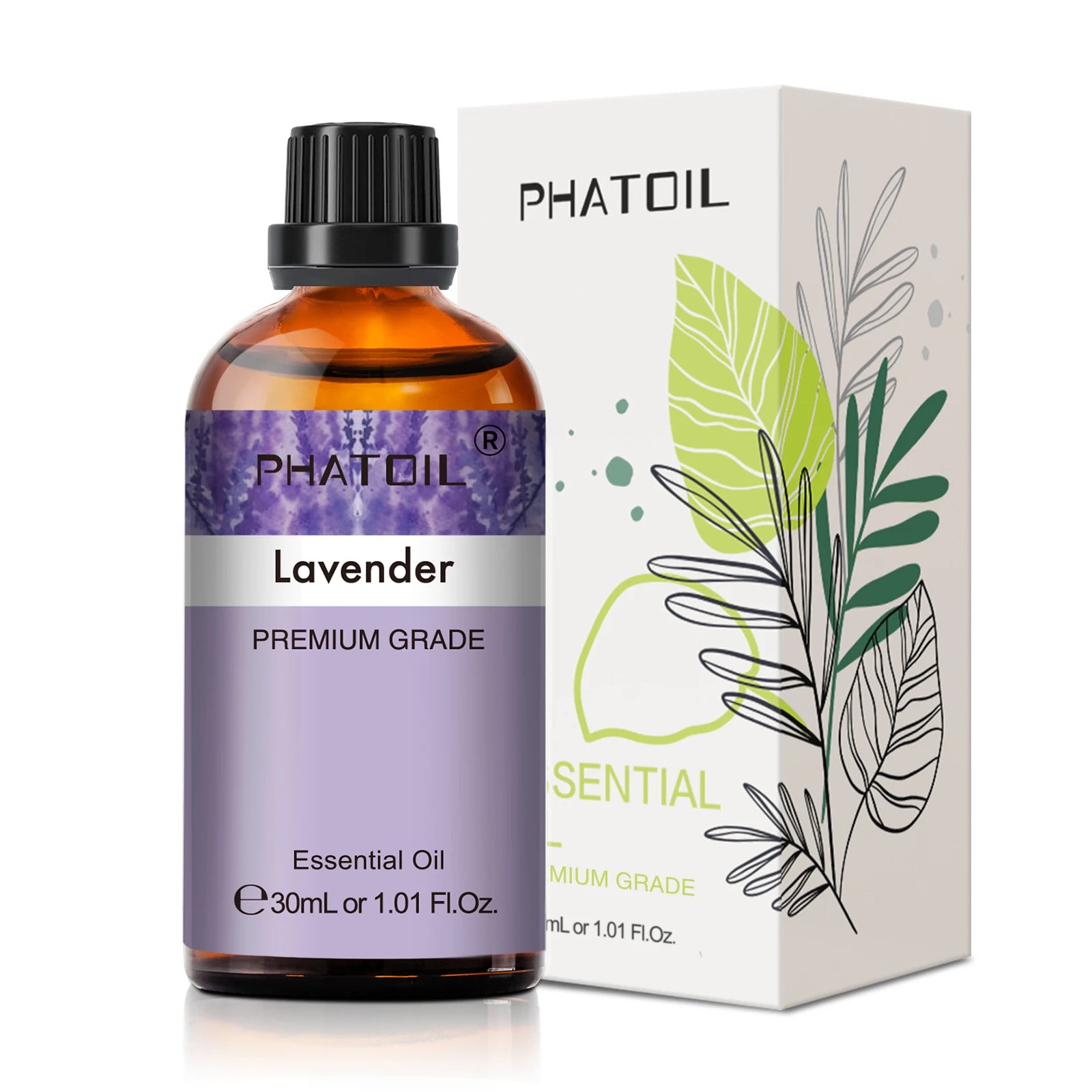 PHATOIL 30ml Lavender Lemon Eucalyptus Sandalwood Bergamot Aromatherapy Essential Oil For Diffuser,Candle Making,DIY Soap & Bomb