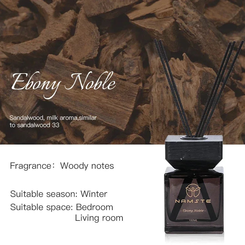 NAMSTE 100ML Fireless Reed Diffuser Oil Fragrance Replacement Stick Aroma Oil Reed Diffuser Set Scent Air Purifier For Home