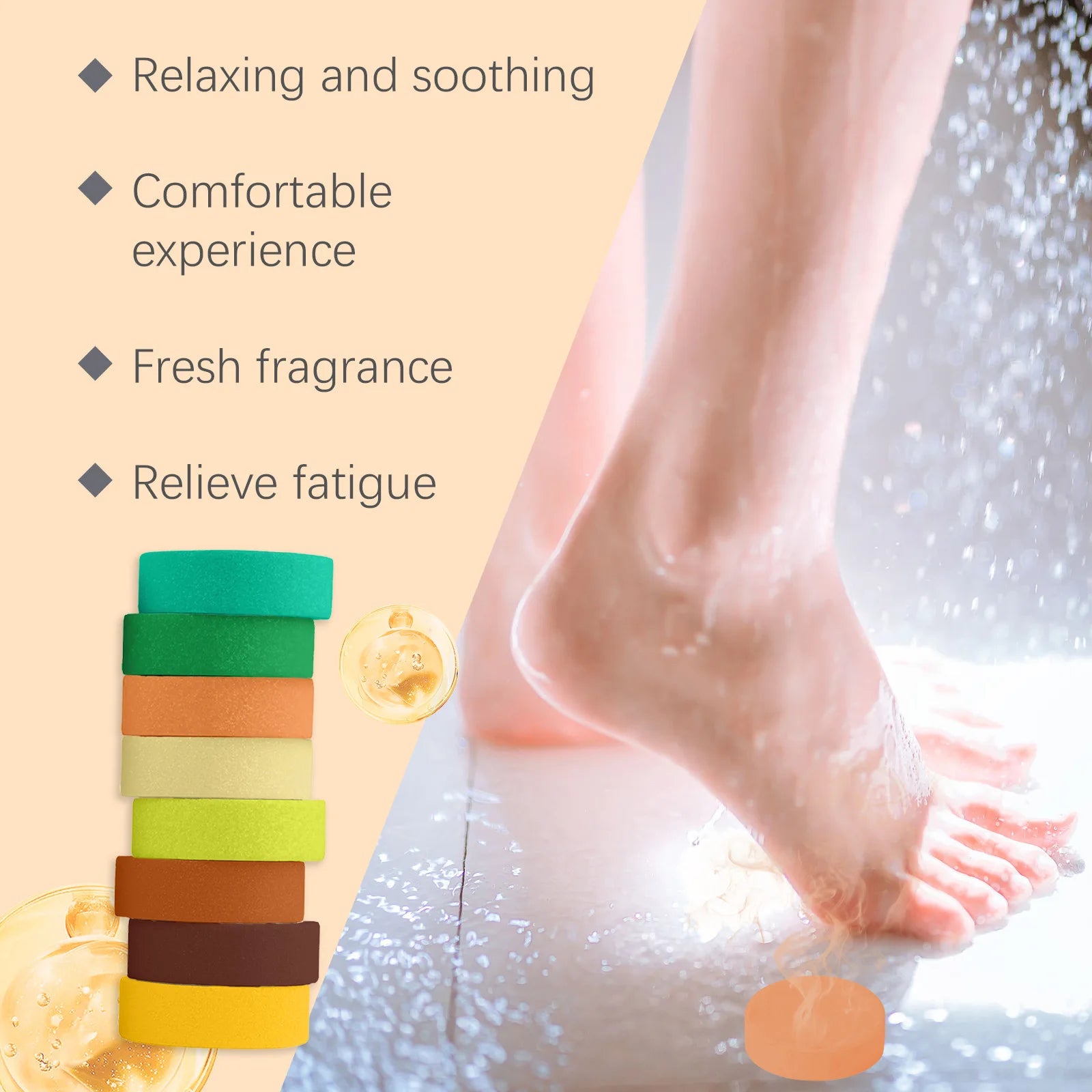 Aromatherapy Shower Tablets Refreshing Soothing Fatigue Stress Relief Assisting Sleep Deep Cleaning Moisturizing Shower Steamer