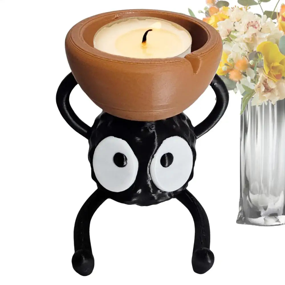Cute Candlestick Holders Tea Light Candle Holder Briquette 3D Printed Candlestick Stand Candle Holder Small Candle Holder