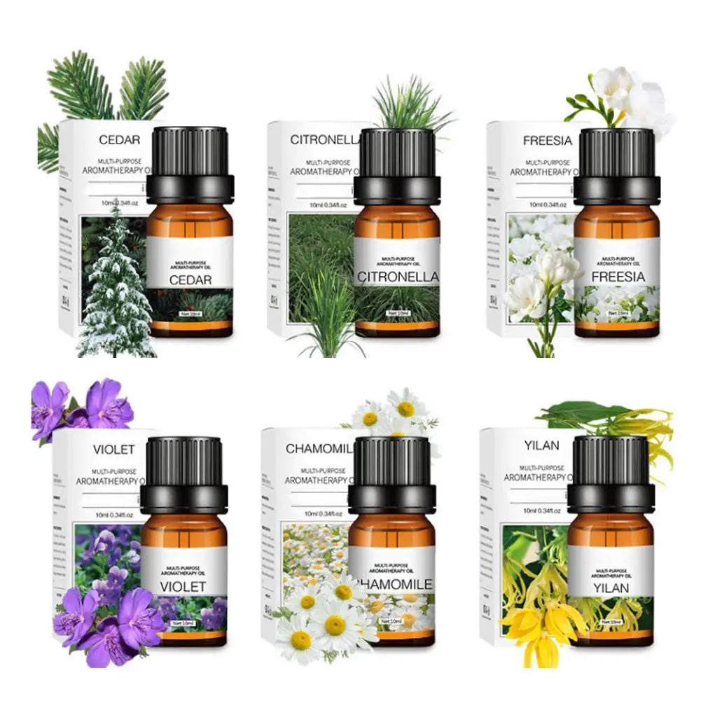 29 Flavors 10ml Essential Oils For Aroma Diffuser AirHumidifier Home Water-soluble Lavender Rose Eucalyptus White Peach Oolong