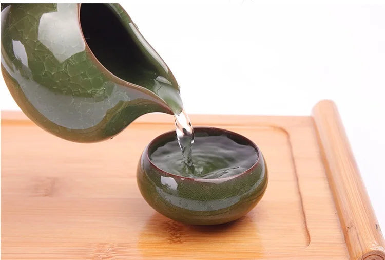 Handmade Ice Crack Ceramic Candlestick DIY Decorative Candle Holders for Home Party Wedding