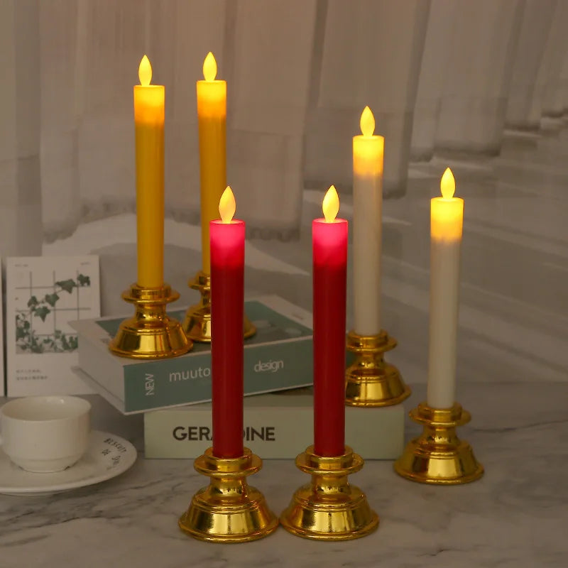 LED Candle Light With Flickering Flame USB Plug-In Electronic Candlelight Wedding Church Holiday Decoration Religious Activity