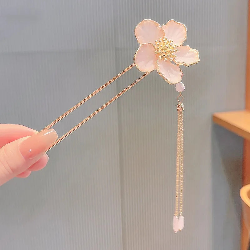 Pearl Rhinestone Flower Hairpins Wedding Hair Accessories Pearl Hairpins Flower Bridal Hair Pins Hair Ornaments Hair Stick