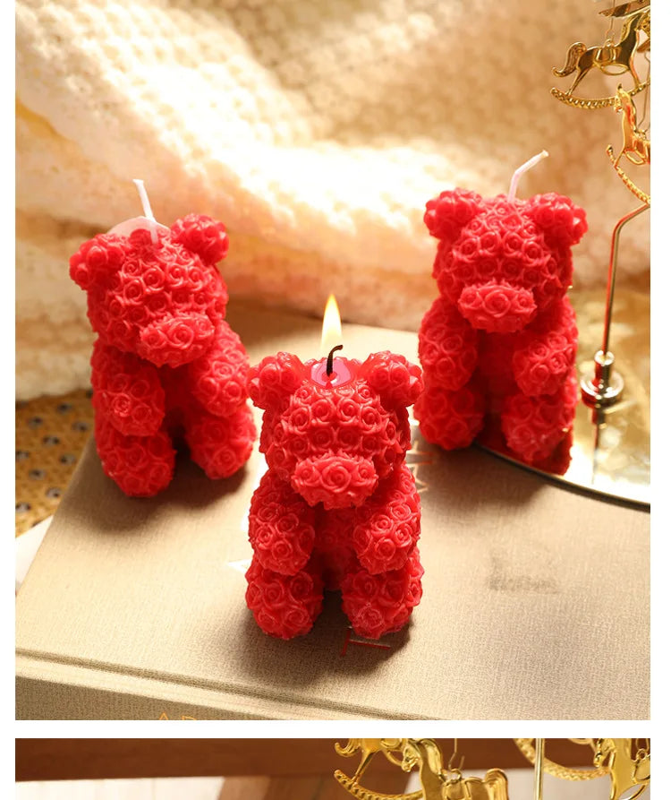 Rose Bear Home Fragrance Premium Atmosphere Birthday Gift Aromatherapy Candles