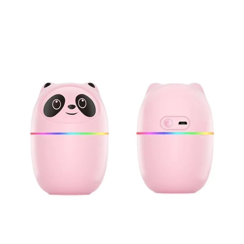 Mini Panda USB Air Humidifier Aroma Oil Diffuser Night Light Cool Mist Sprayer for Household Car Office