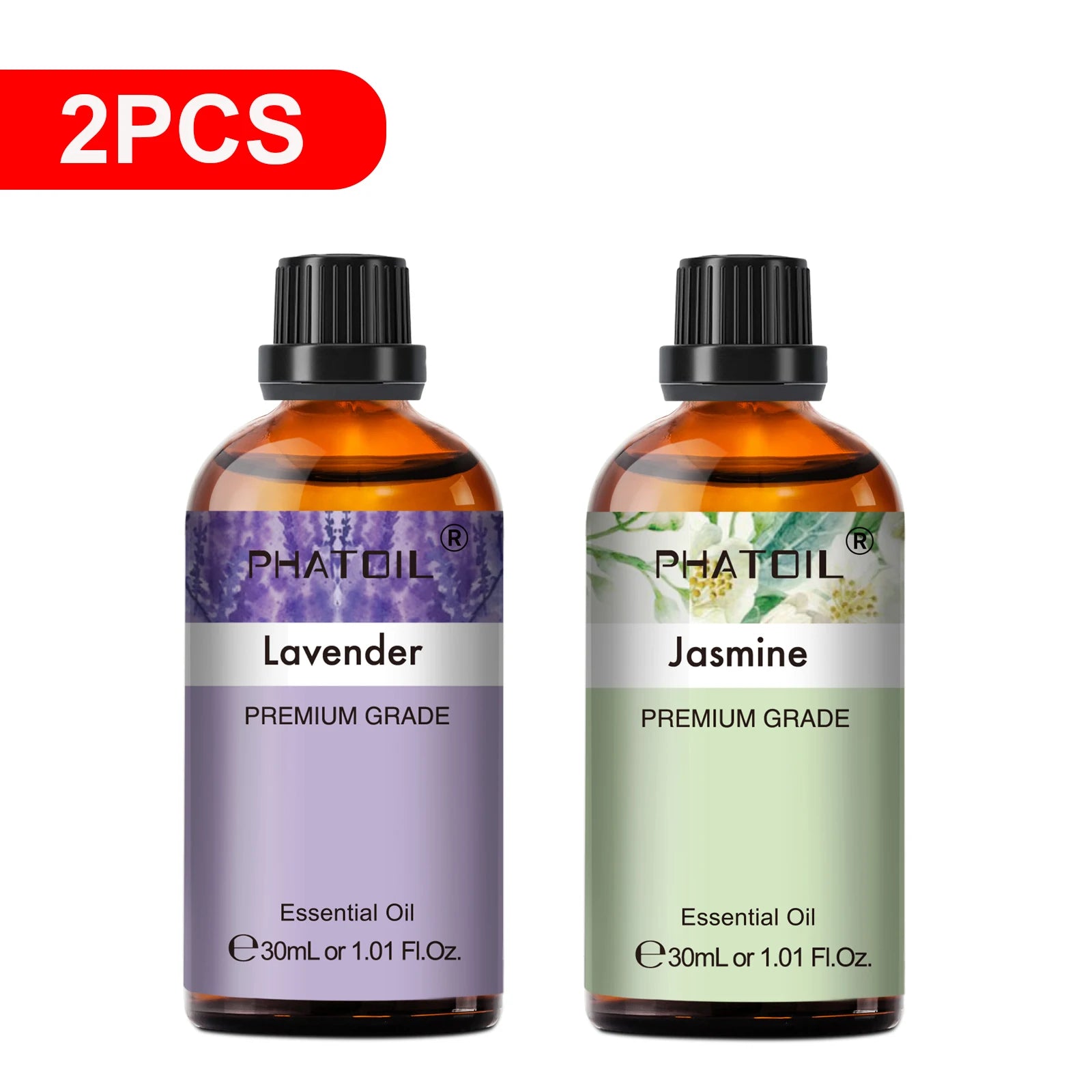 PHATOIL 30ml Lavender Lemon Eucalyptus Sandalwood Bergamot Aromatherapy Essential Oil For Diffuser,Candle Making,DIY Soap & Bomb