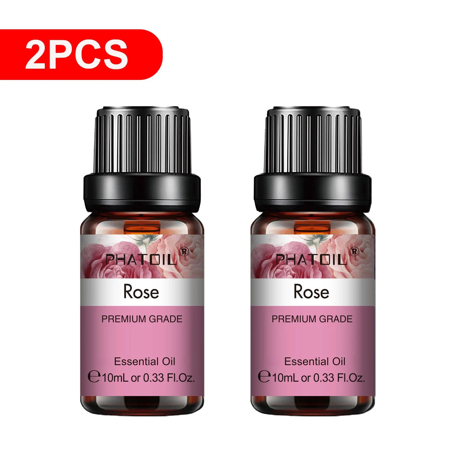 PHATOIL 10ml Natural Essential Oils for Diffuser Aromatherapy Lavender Vanilla Lemon Rose Lemongrass Essential Oil DIY Soap