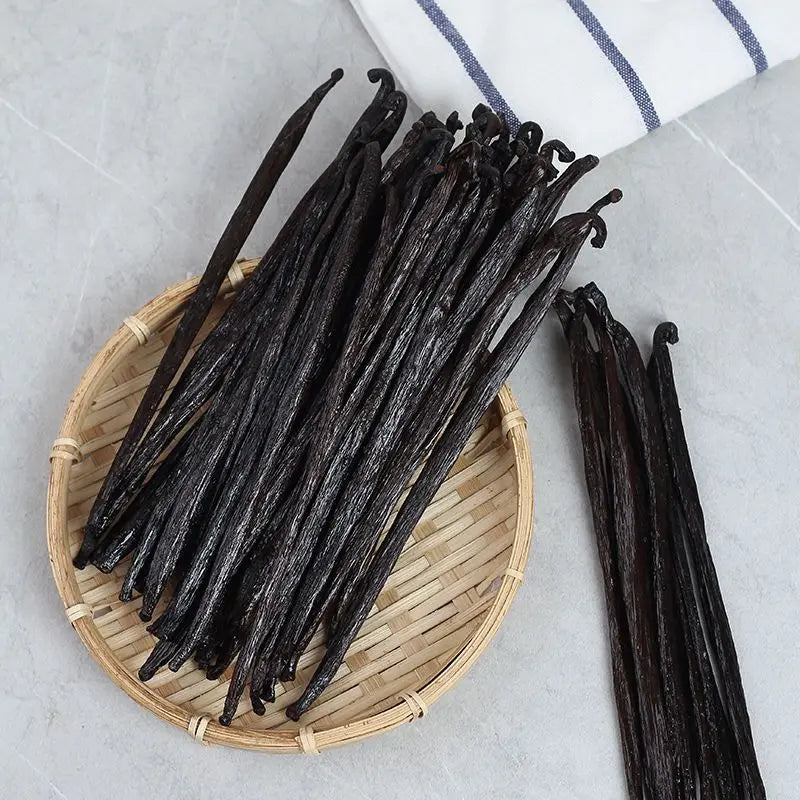 10pcs 14-15cm Natural Madagascar Vanilla Pods - Pure Bean Aroma Incense