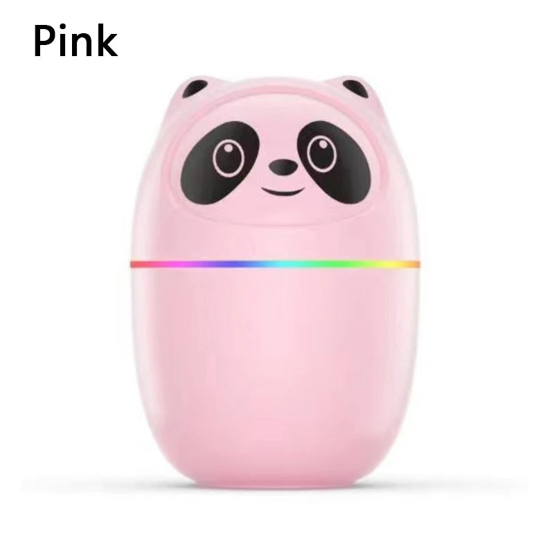 Mini Panda USB Air Humidifier Aroma Oil Diffuser Night Light Cool Mist Sprayer for Household Car Office