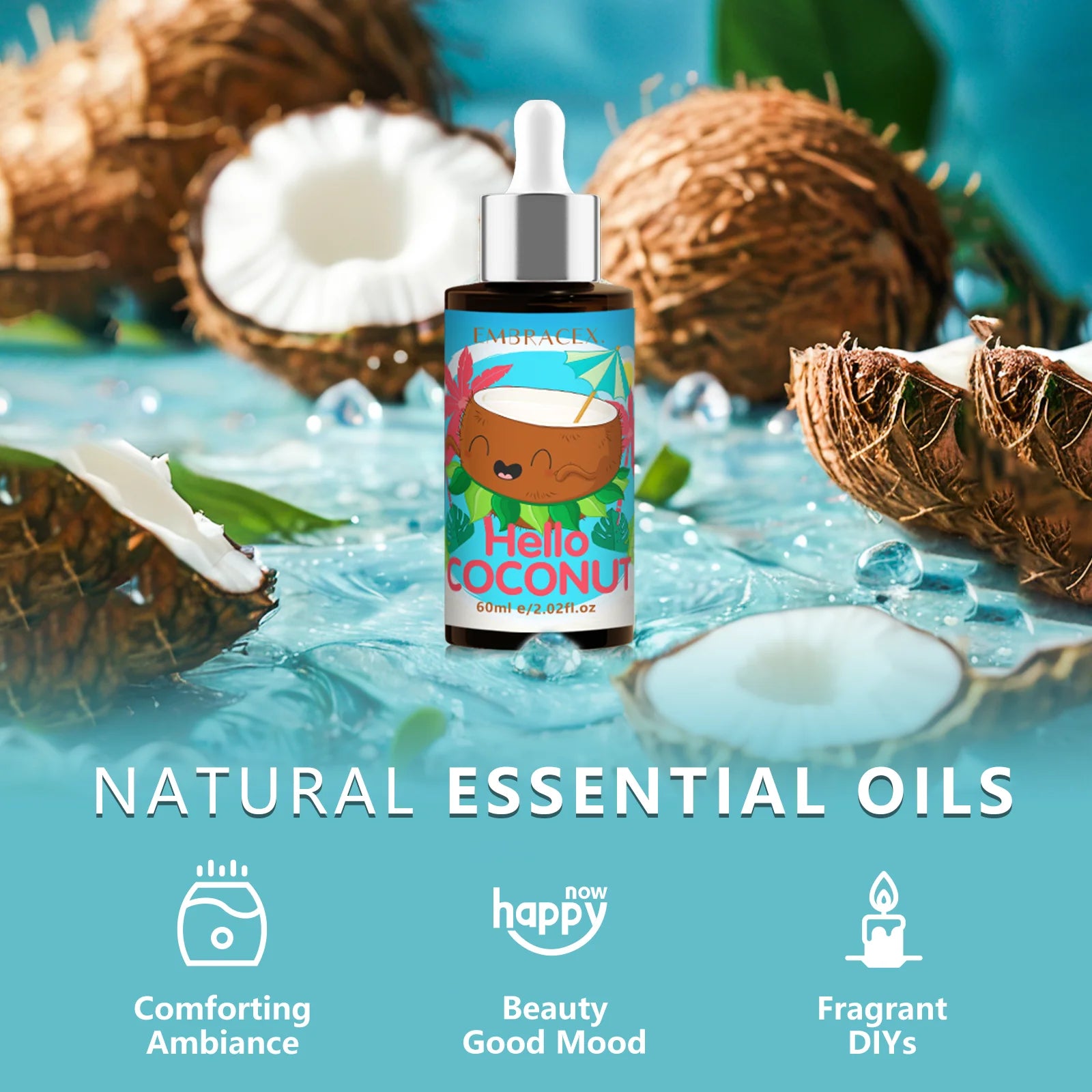 11Style 60ml Essential Oils Send A Dropper Parfum Home Perfume Massage Oil For Diffusers、Candles Making、Car Aromatherapy