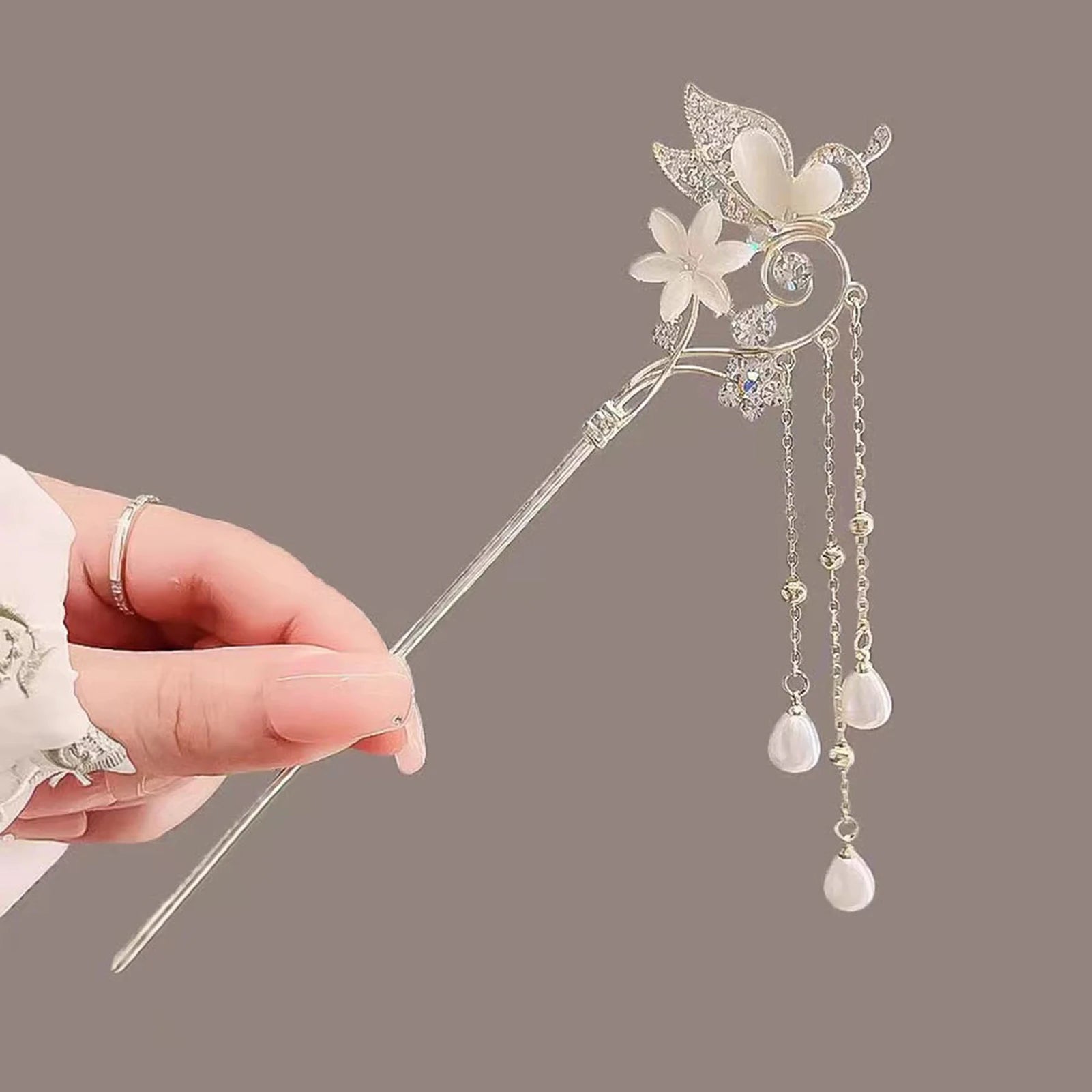 Pearl Rhinestone Flower Hairpins Wedding Hair Accessories Pearl Hairpins Flower Bridal Hair Pins Hair Ornaments Hair Stick