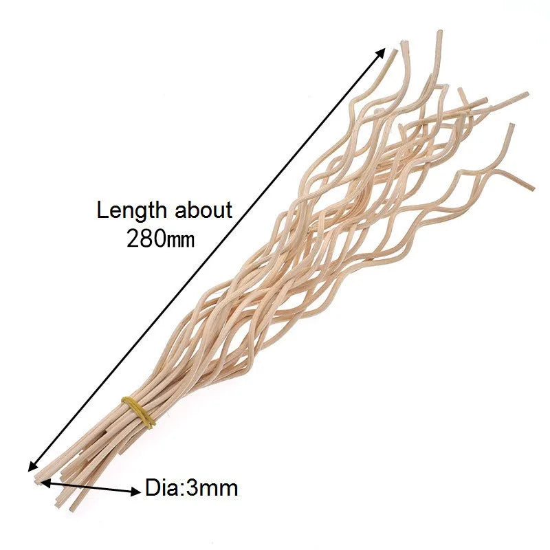 20PCS perfume Diffuser Reed rattan sticks Long Wavy rods for aroma diffuser oil distributor for Home Decor Perfume XXT002
