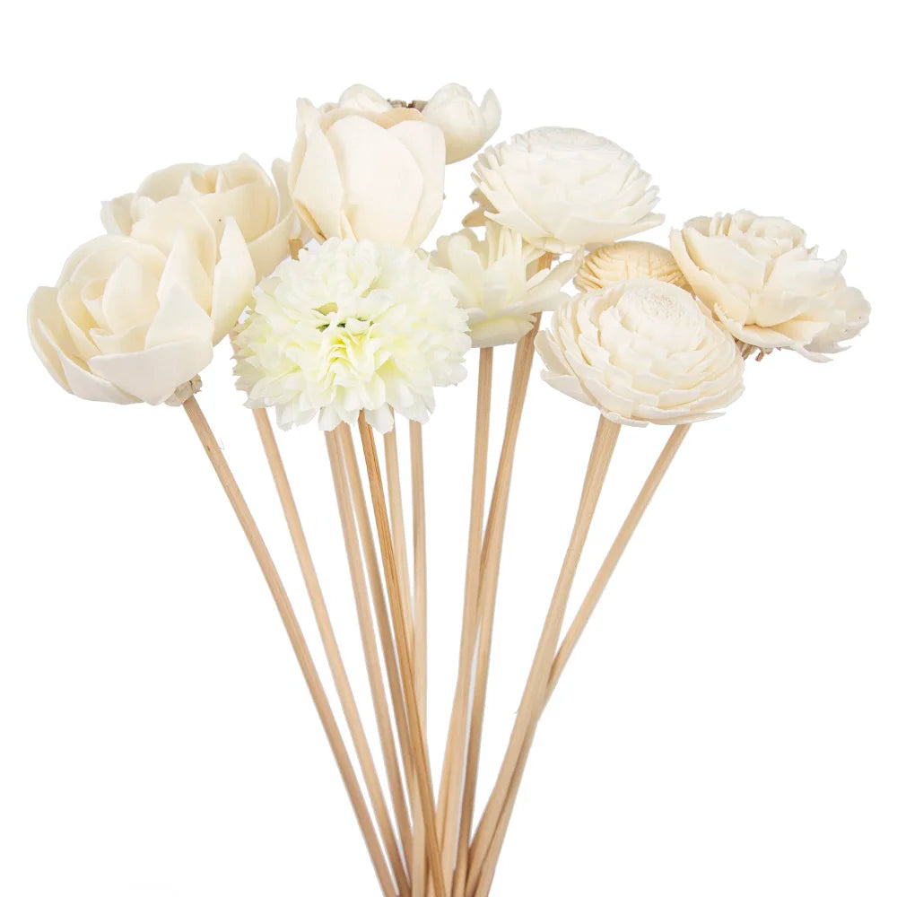 11 pcs Artificial Flower Rattan Sticks Fireless Fragrances Reed Diffuser Stick Reuse DIY Handmade Ornaments Home Decor