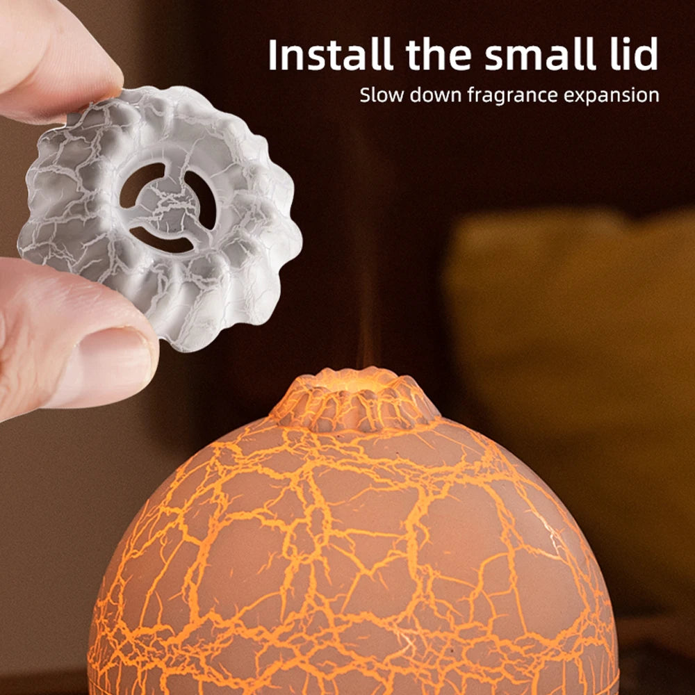 Flame Volcano Diffuser For Essential RGB Oils Table Lamp Night Lights Large Capacity Aromatherapy Air Humidifier Office Bedroom