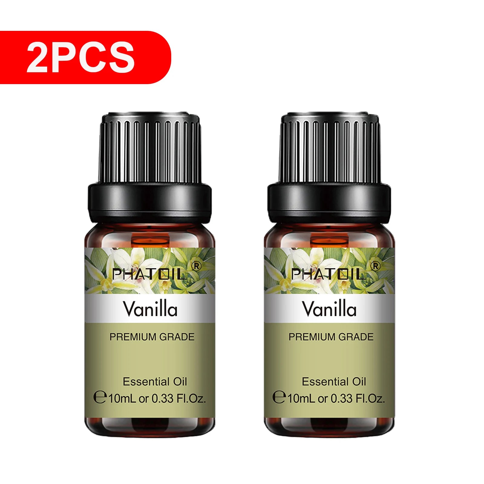 PHATOIL 10ml Natural Essential Oils for Diffuser Aromatherapy Lavender Vanilla Lemon Rose Lemongrass Essential Oil DIY Soap