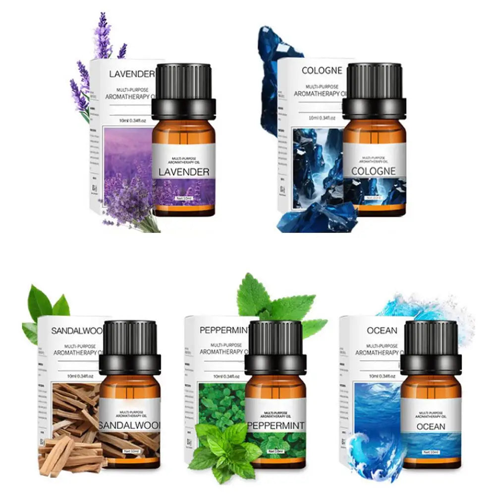 29 Flavors 10ml Essential Oils For Aroma Diffuser AirHumidifier Home Water-soluble Lavender Rose Eucalyptus White Peach Oolong