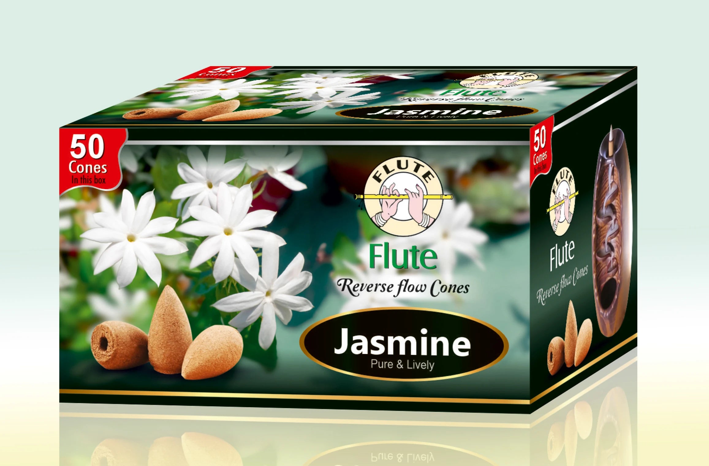 50Pcs/Box Better Quality Natural Perfume Indian Incense Sandalwoo Backflow Incense Cones Long-lasting Smell